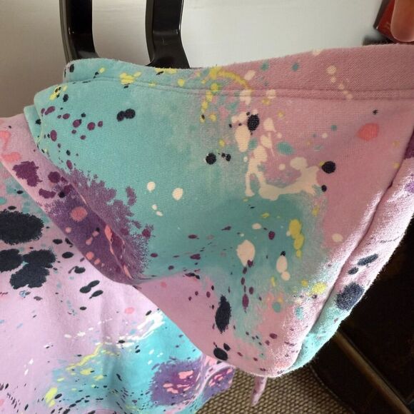 Justice Girls Paint Splatter Hoodie Multicolored Pullover Sweatshirt Sz L - Picture 5 of 12